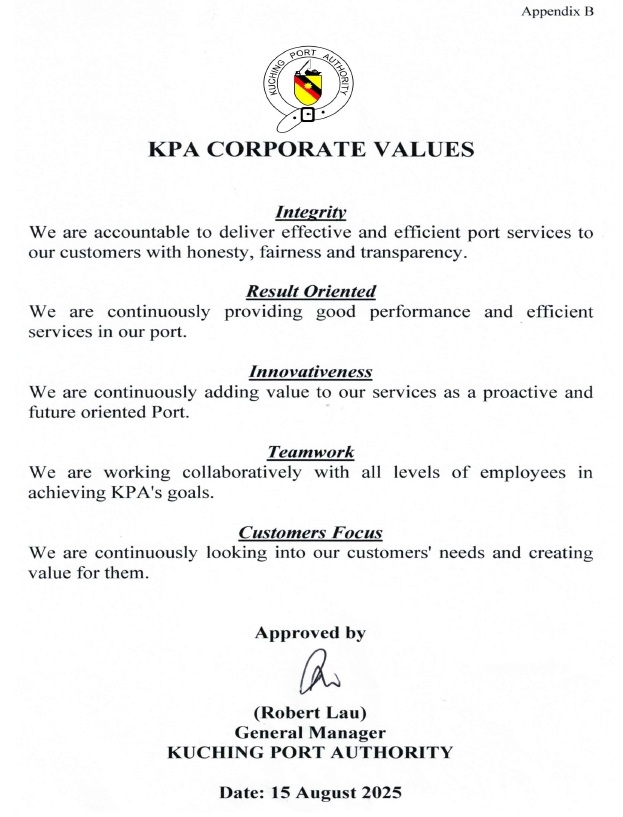 Corporate Values as of 15082025